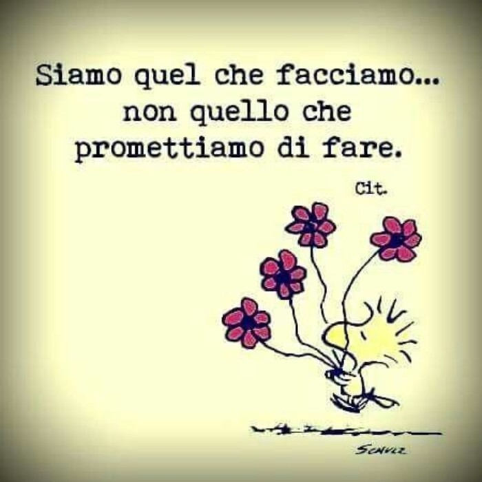 "Siamo quel che facciamo... non quello che promettiamo di fare. (Anonimo)"