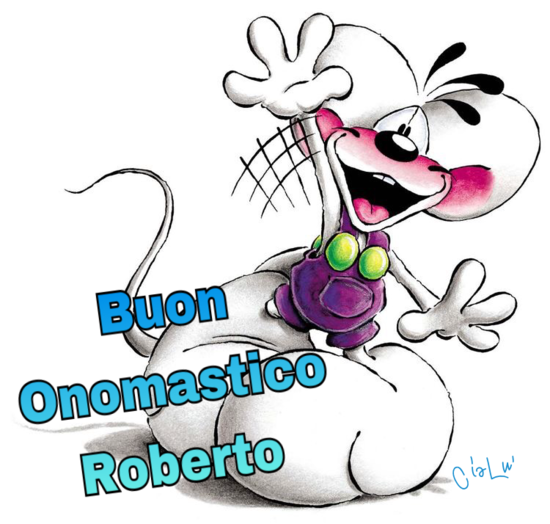 Diddl - "Buon Onomastico Roberto"