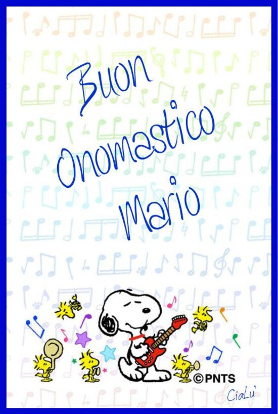 Snoopy - "Buon Onomastico Mario"