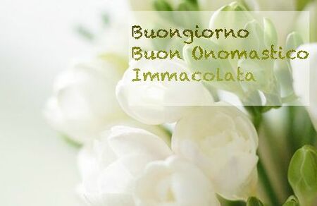 "Buongiorno Buon Onomastico Immacolata"