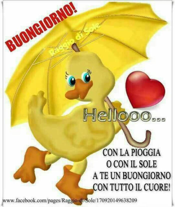 "Buongiorno anche se piove"