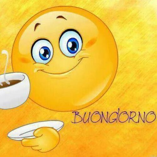 Buongiorno con un caffè e col sorriso