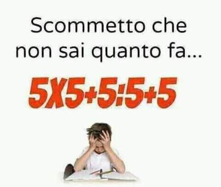 "Scommetto che non sai quanto fa..." - Quiz di matematica