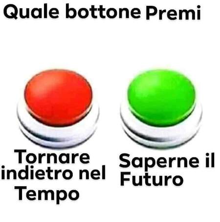 "Quale bottone premi? Tornare indietro nel tempo o Saperne il futuro?" - Quiz per Facebook