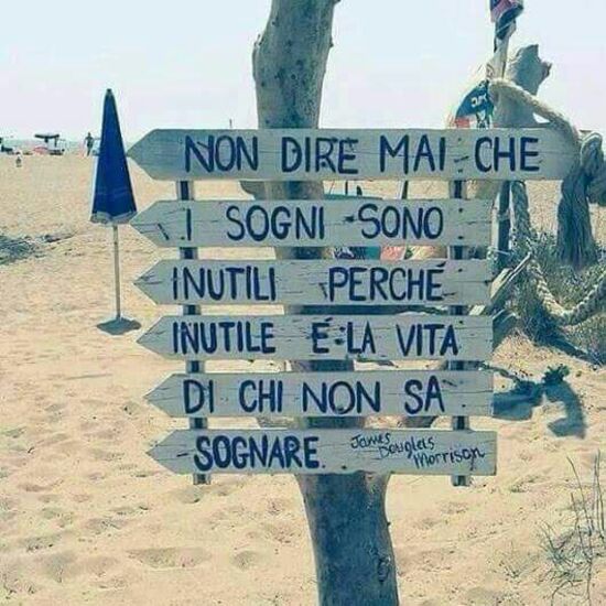 Frasi motivazionali - "Non dire mai che i sogni sono inutili, perchè inutile è la vita di chi non sa sognare...