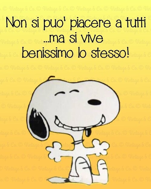 Frecciatine - "Non si può piacere a tutti... ma si vive benissimo lo stesso!" - Snoopy