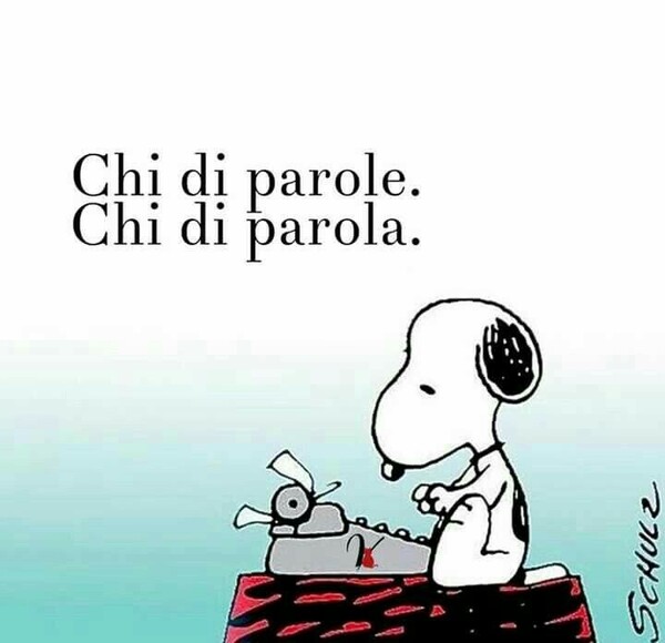 Frasi Snoopy - "Chi di parole. Chi di parola."