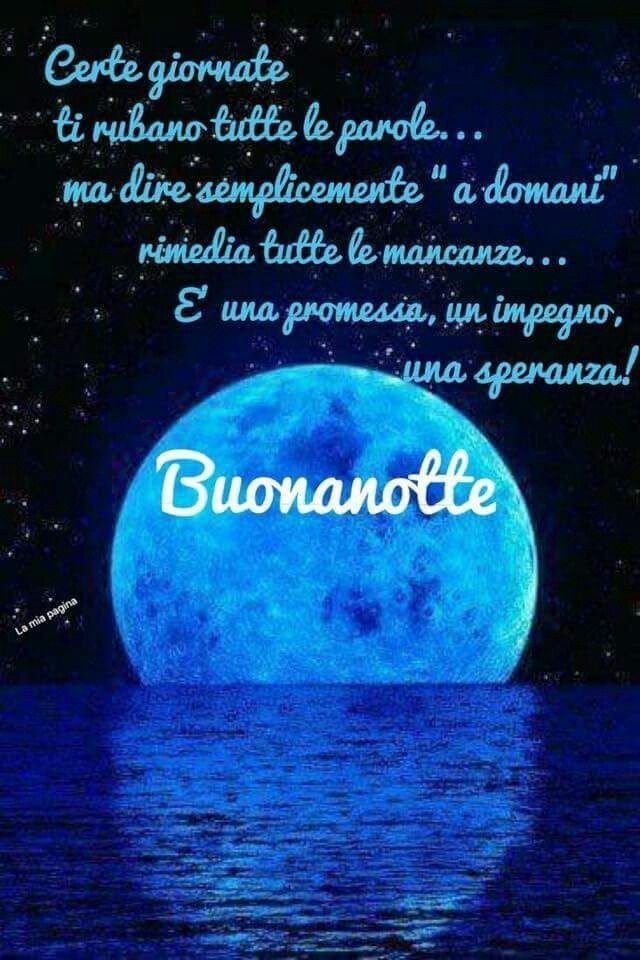 "Certe giornate ti rubano tutte le parole... Ma dire semplicemente a Domani è una promessa, un impegno, una speranza! Buonanotte"