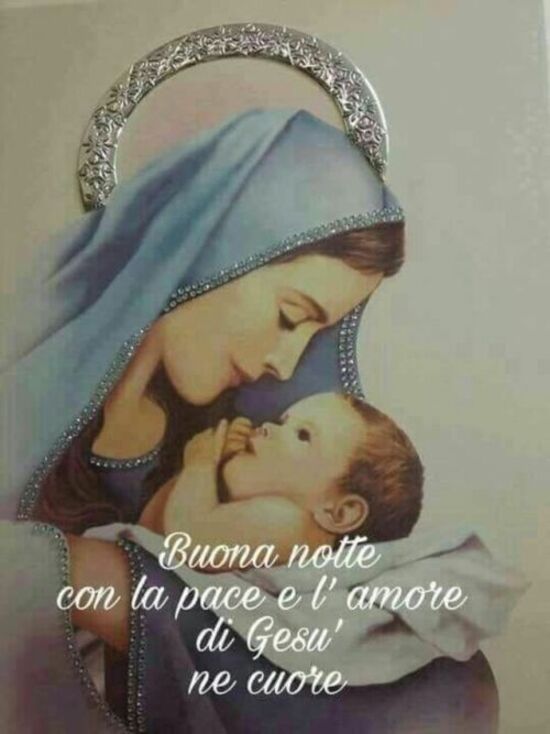 Buonanotte con la Madonna - "Buona Notte con la pace e l'amore di Gesù nel Cuore."