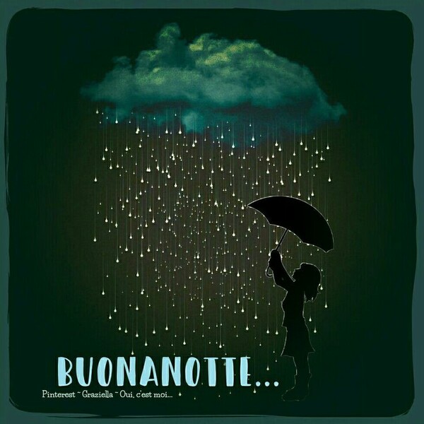 Immagini gratis da condividere - "Buonanotte piove"