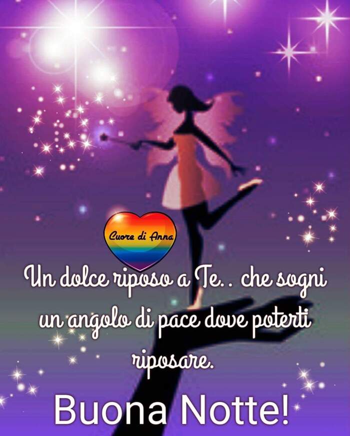 "Un Dolce Riposo a te... che sogni un angolo di pace dove poterti riposare. Buona Notte!"