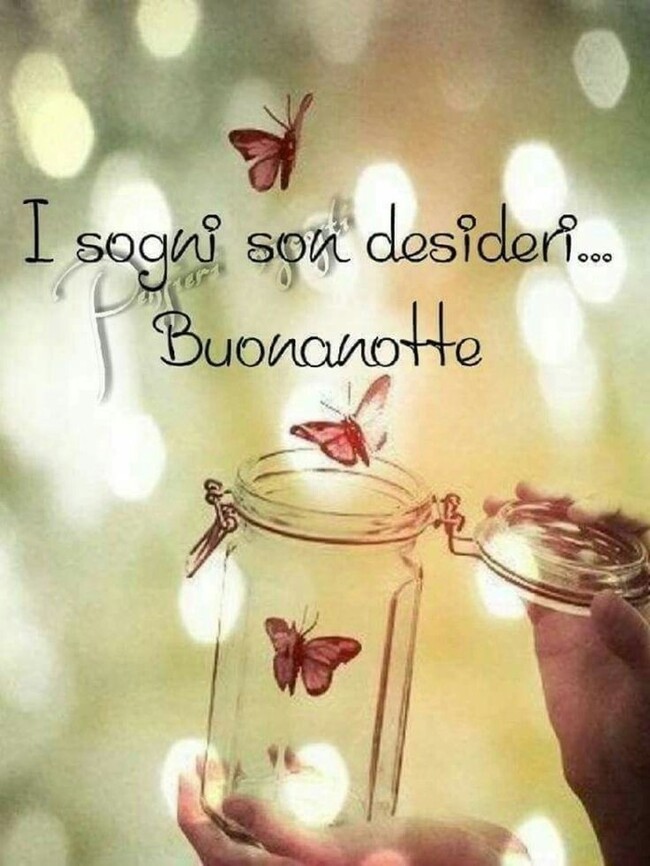 "I sogni son desideri... Buonanotte"