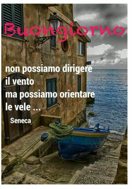 "Non possiamo dirigere il vento, ma possiamo orientare le vele... Seneca - Buona Giornata