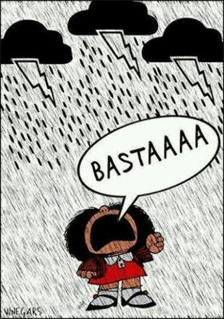 "BASTAAAA" - Buongiorno con la pioggia (Mafalda)