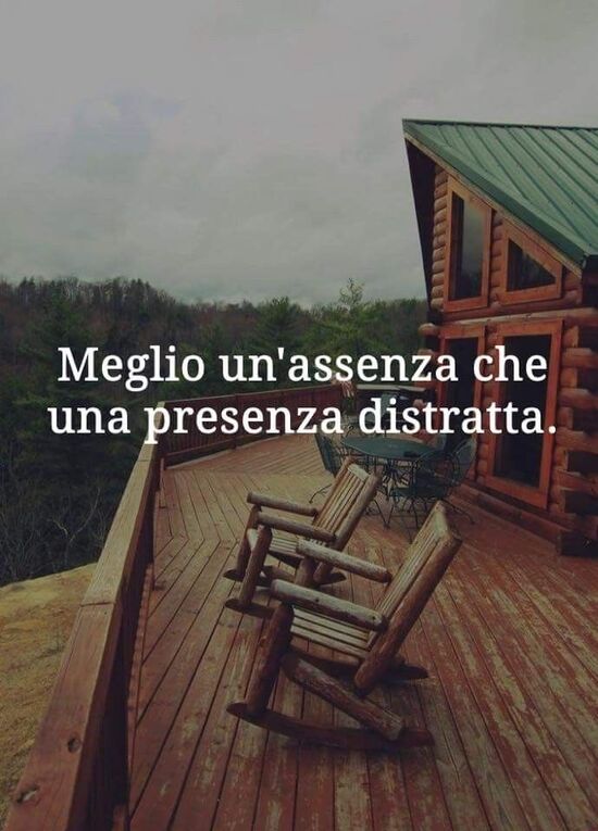 "Meglio un'assenza che una presenza distratta"