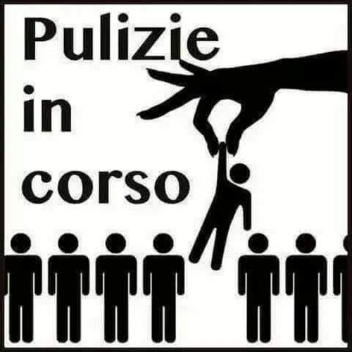 "Pulizie in corso" - Frecciatine per persone false