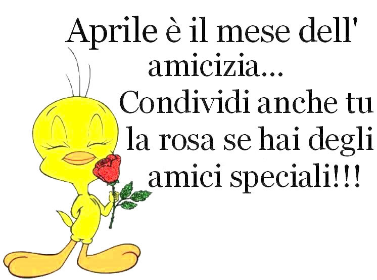 "Aprile è il mese dell'amicizia... Condividi anche tu la rosa se hai degli amici speciali !!!"