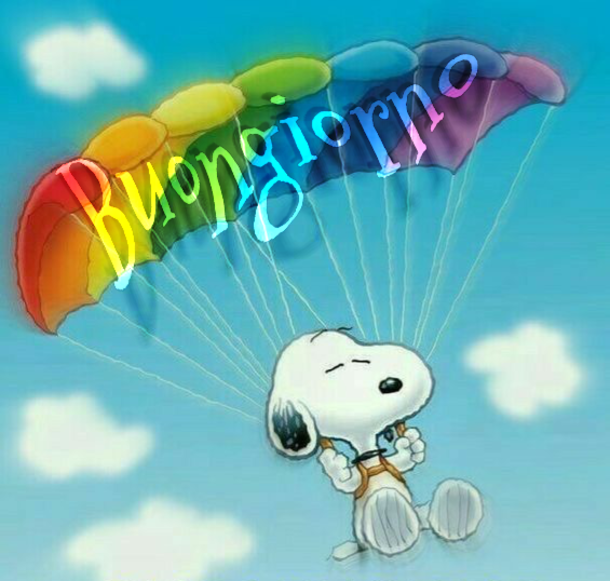 Buongiorno arcobaleno Snoopy