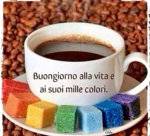 "Buona giornata alla vita e ai suoi mille colori."