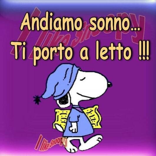 "Andiamo sonno... ti porto a letto !!!"