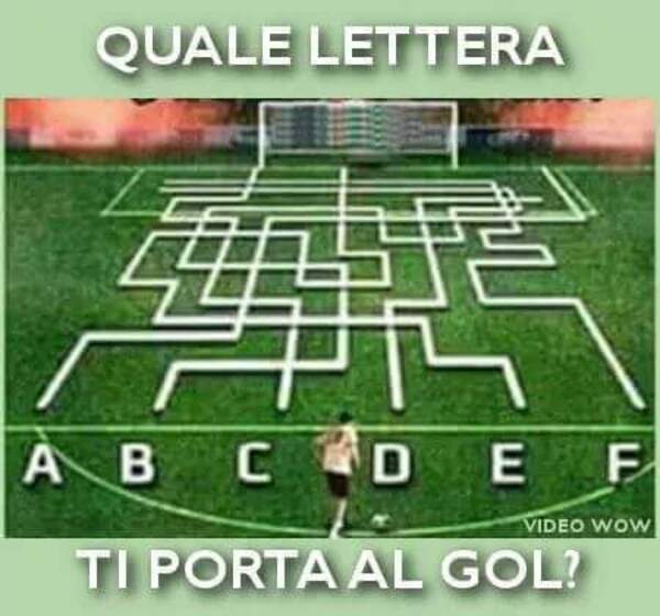 "Quale lettera ti porta al gol?" - Giochini per gruppi di amicizia