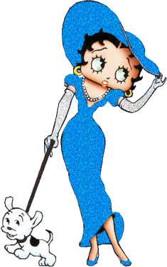 Immagini belle - Betty Boop che porta a spasso il cagnolino