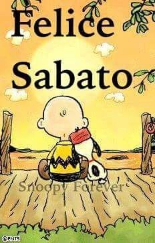 "Felice Sabato" - con Charlie Brown e Snoopy