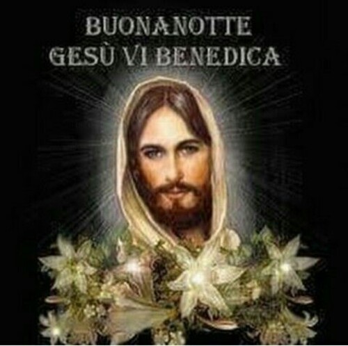 Immagini religiose - "Buona Notte Gesù vi benedica"