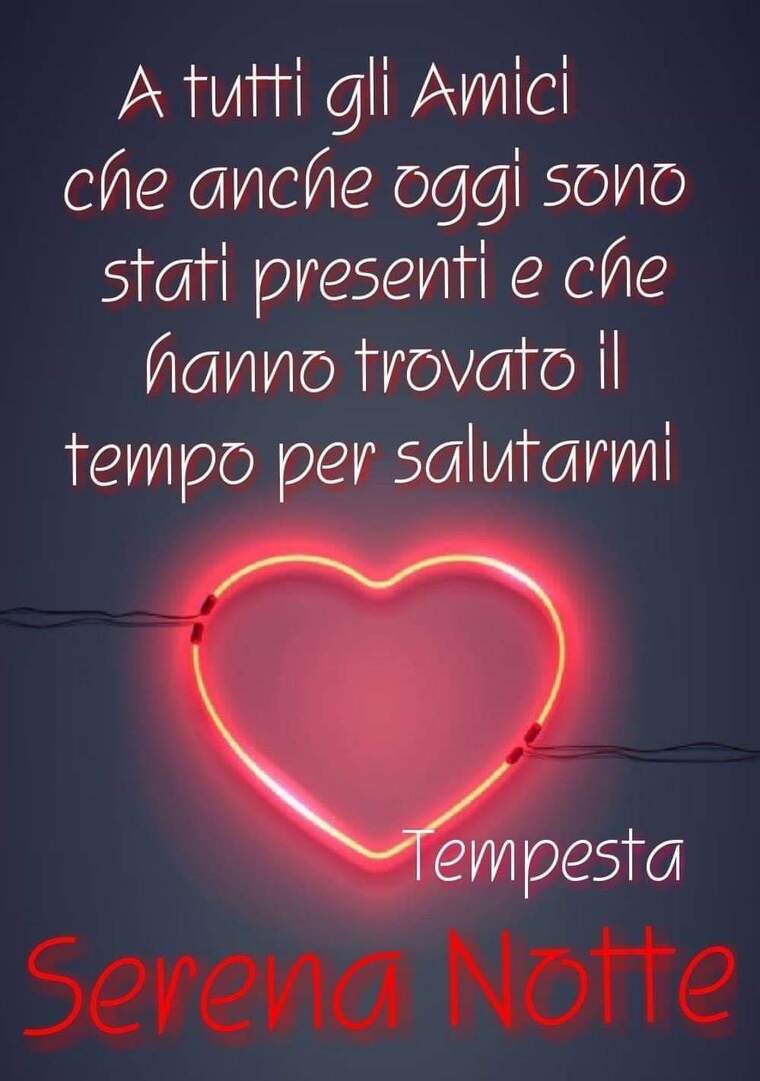 "A tutti gli amici che anche oggi sono stati presenti e che hanno trovato il tempo di salutarmi, Serena Notte"