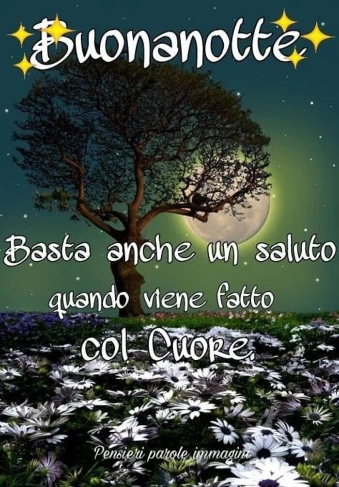 Buonanotte primavera - "Basta anche un saluto quando viene fatto col Cuore."