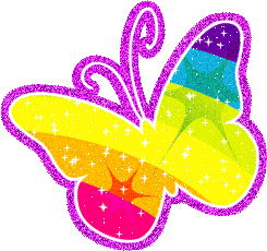 GIF di una bellissima farfalla arcobaleno