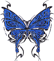 Farfalla bellissima color blu - GIF animate gratis