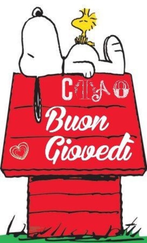 "Ciao Buon Giovedì" - vignette con Snoopy