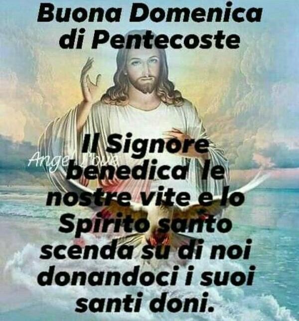 "Il Signore benedica le nostre vite e lo Spirito Santo scenda su di noi donandoci i suoi santi doni." - Buona Festa dello Spirito Santo