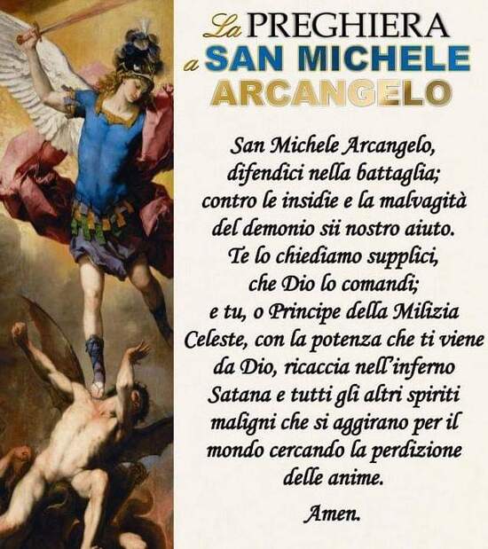 "La Preghiera a San Michele Arcangelo"