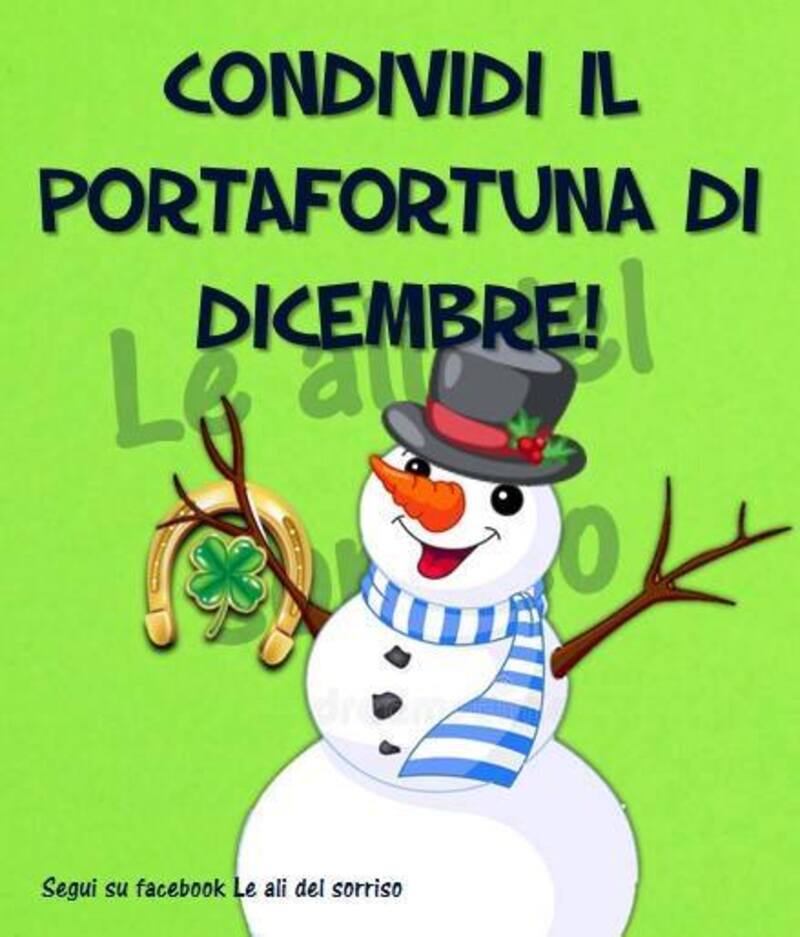 "Condividi il portafortuna di Dicembre!"