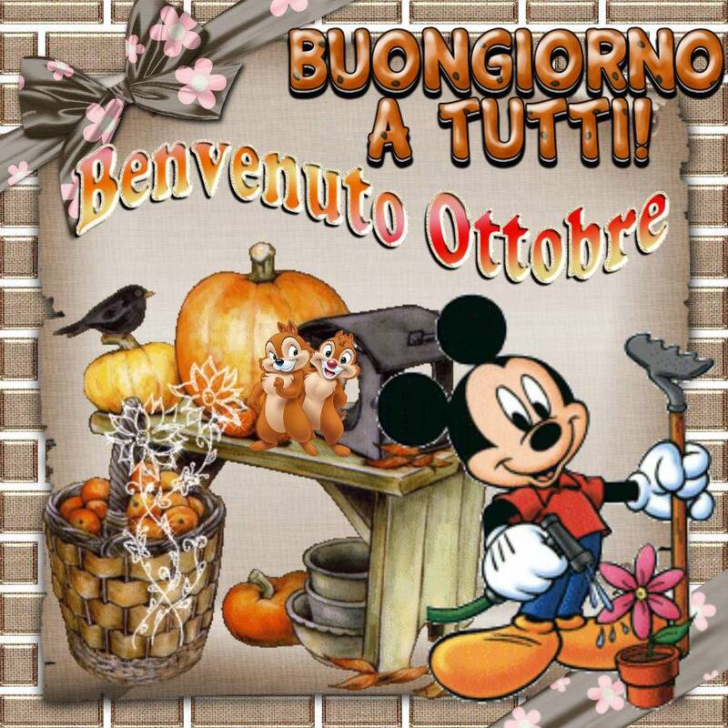 "Buongiorno a tutti. Benvenuto Ottobre!" - da Topolino