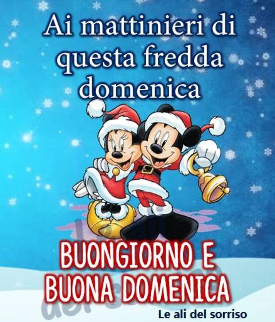 "Ai mattinieri di questa fredda Domenica, Buon Giorno e Buona Domenica" - immagini per il Natale