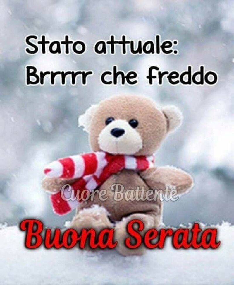 "STATO ATTUALE: Brrrrr che freddo... Buona Serata !"