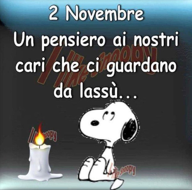 Buona Festa dei Morti 2 Novembre Snoopy