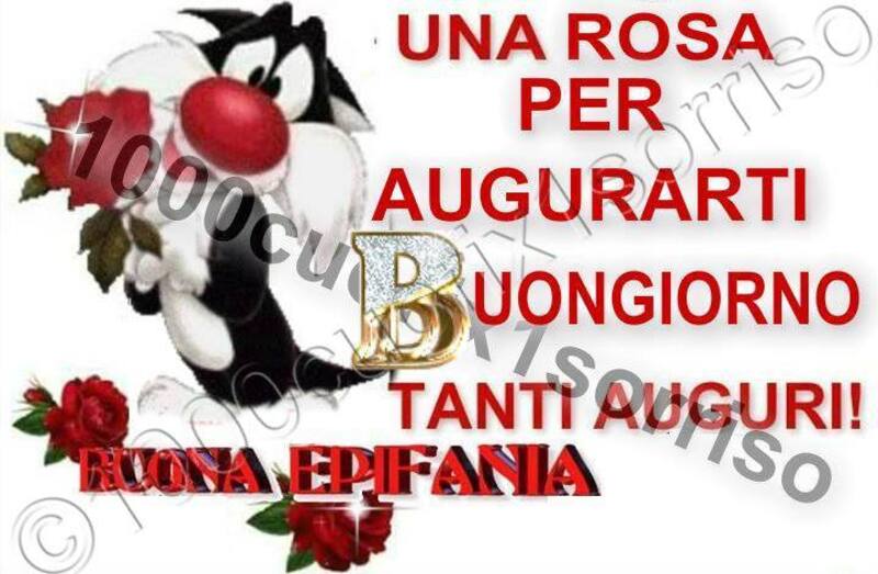 "Una rosa per augurarti Buongiorno e Buona Befana... TANTI AUGURI!"