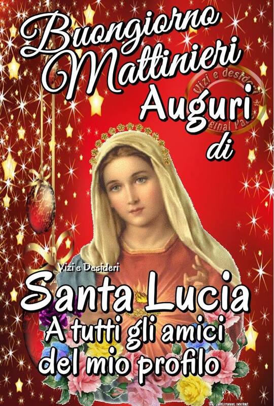 Buona Festa Di Santa Lucia Cartoline Di Auguri Gratis Top10immagini It