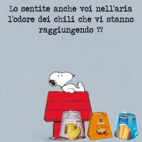 "Lo sentite anche voi nell'aria l'odore dei chili che vi stanno raggiungendo?" - Snoopy