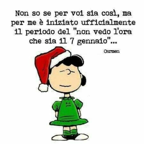 "Non so se per voi è così, ma per me è iniziato ufficialmente il periodo del... non vedo l'ora che sia il 7 gennario!"